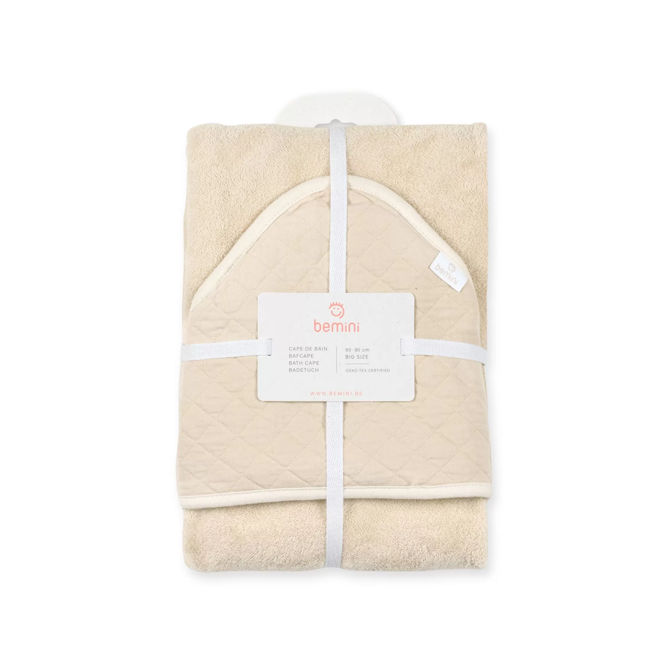 Best BEMINI Bath Cape Terry 90X90Cm Quilt Cream