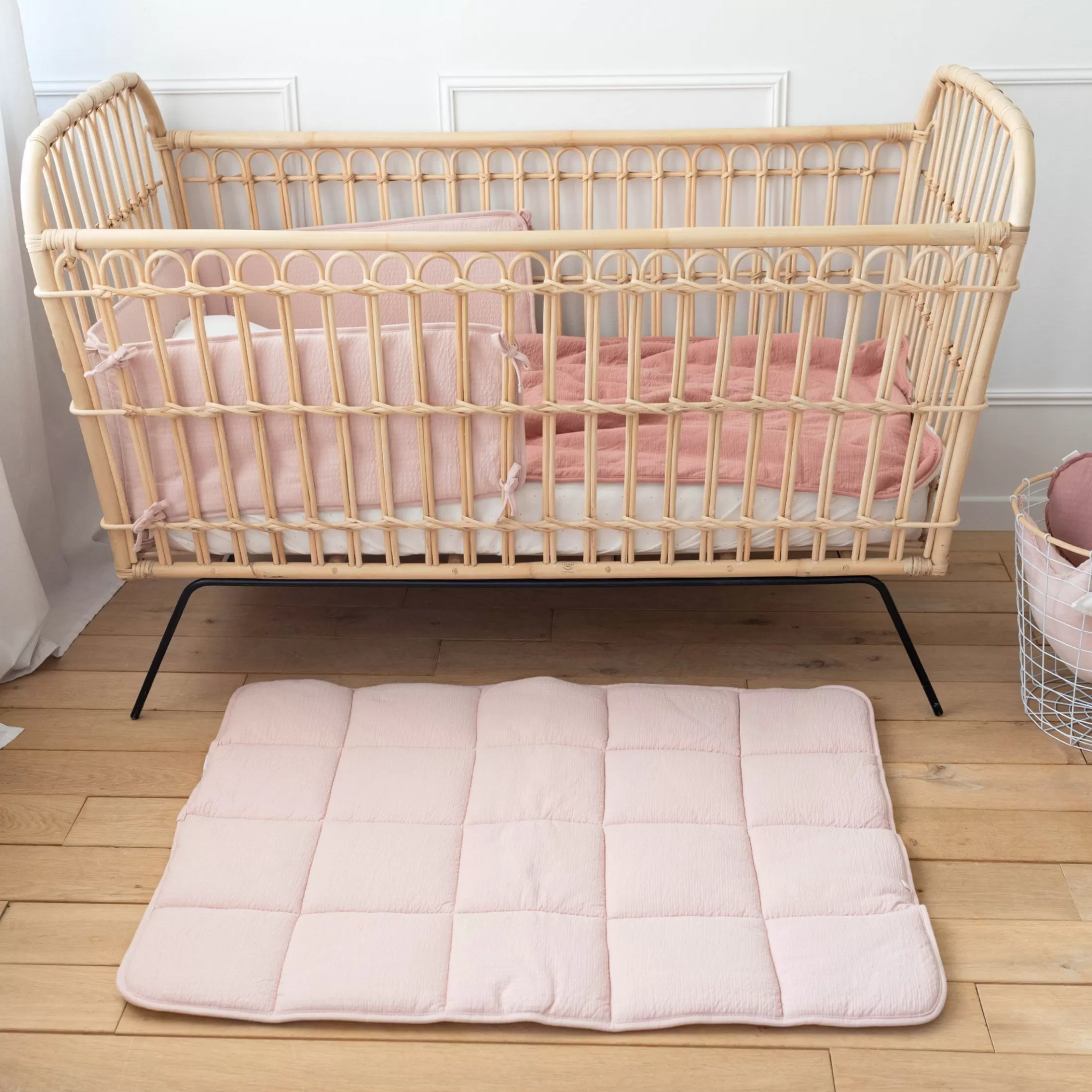 Cheap BEMINI Bed & Playpen Bumper Pady Tetra Jersey 30X180Cm Cadum Blush