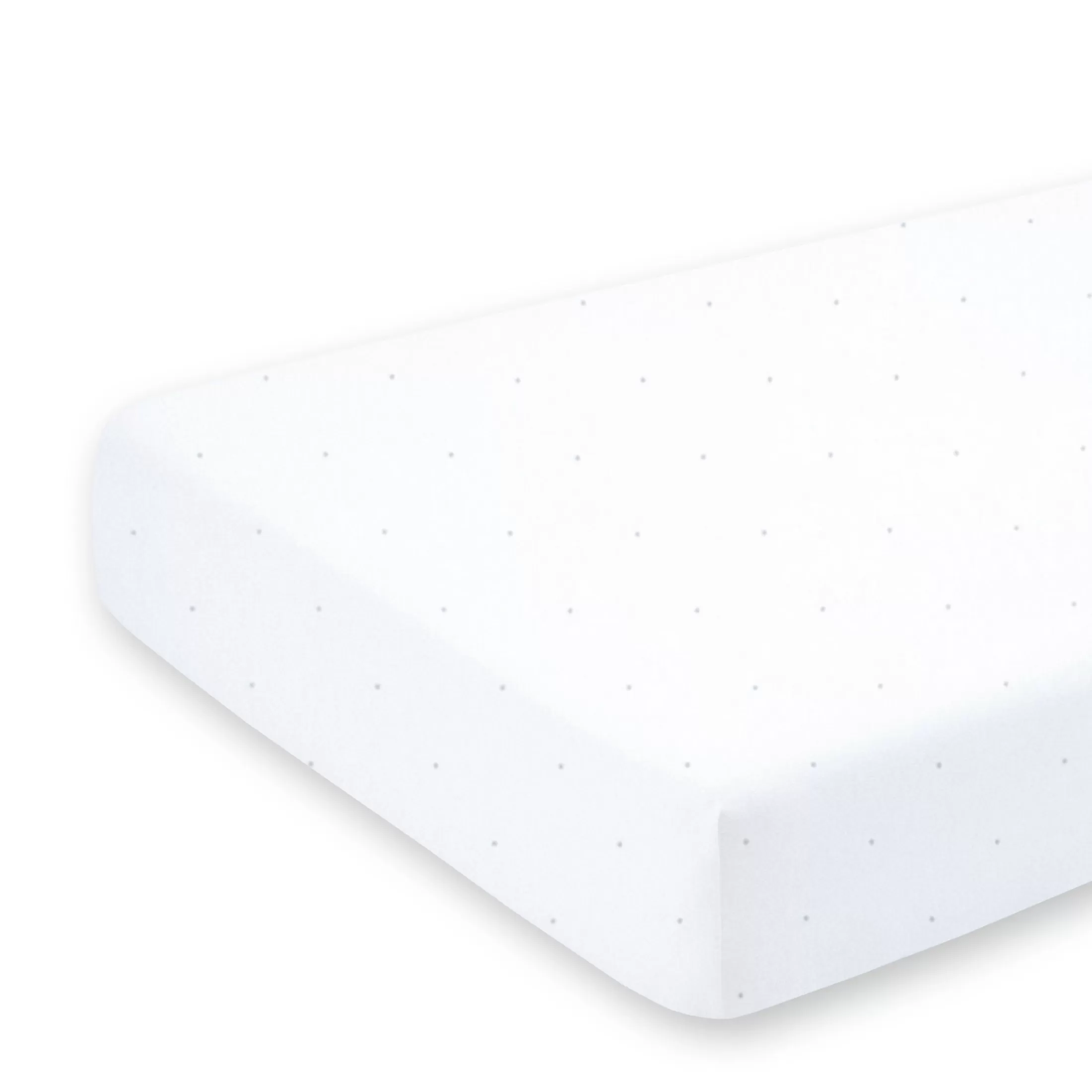 New BEMINI Crib Sheet Jersey 40X90Cm Choux Small Dot Print White