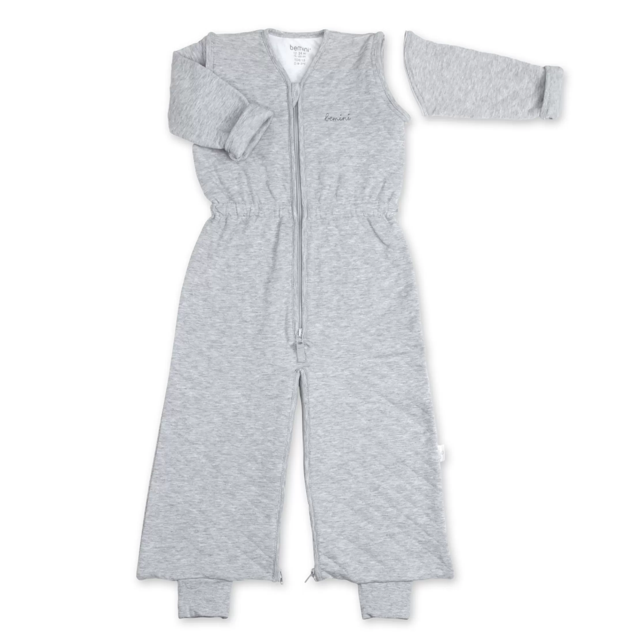 Online BEMINI Magic Bag Pady Quilted Jersey 12-24M Quilt Tog 1.5 Mix Grey