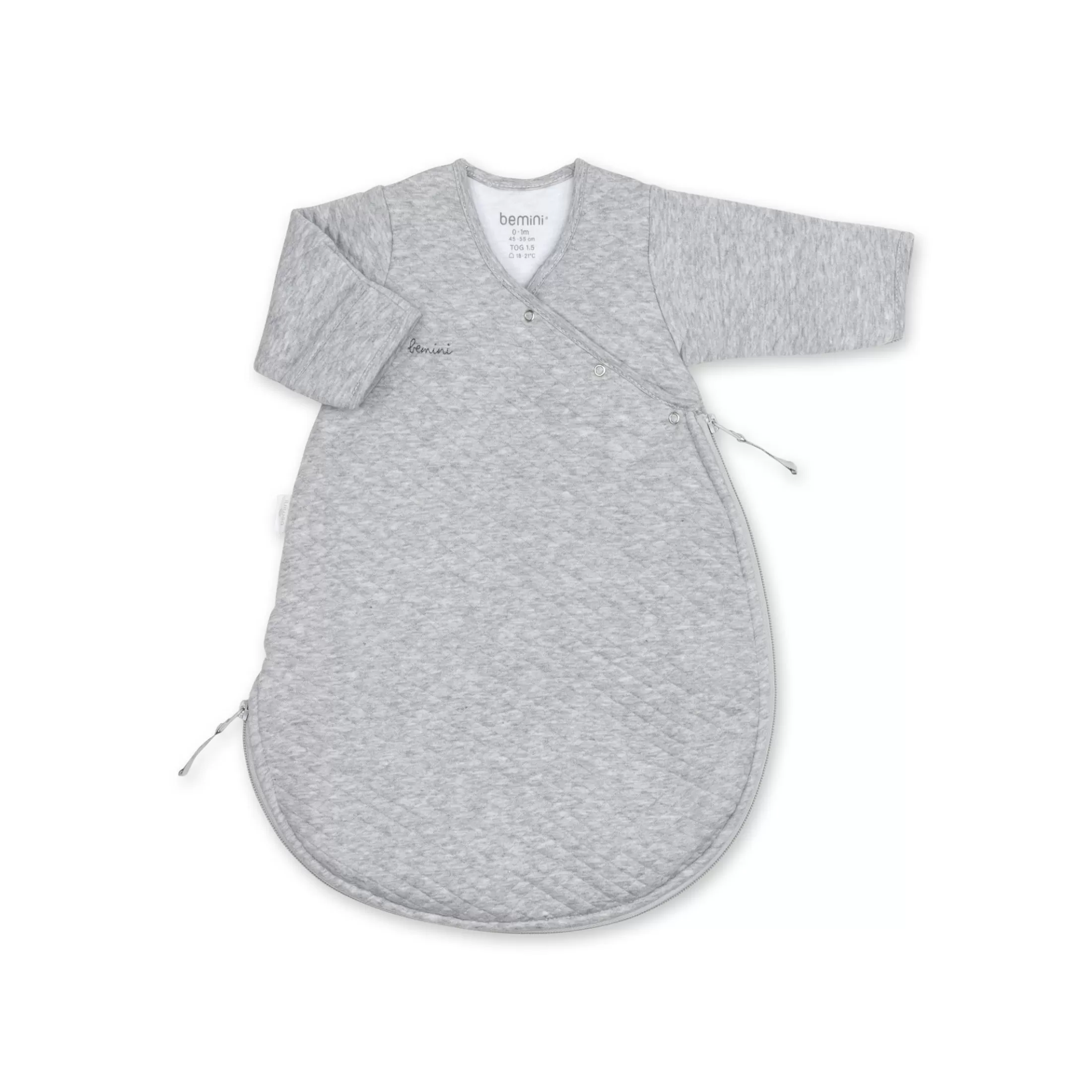 Outlet BEMINI Magic Bag Quilted Jersey 0-1M Tog 1.5 Grey Mix