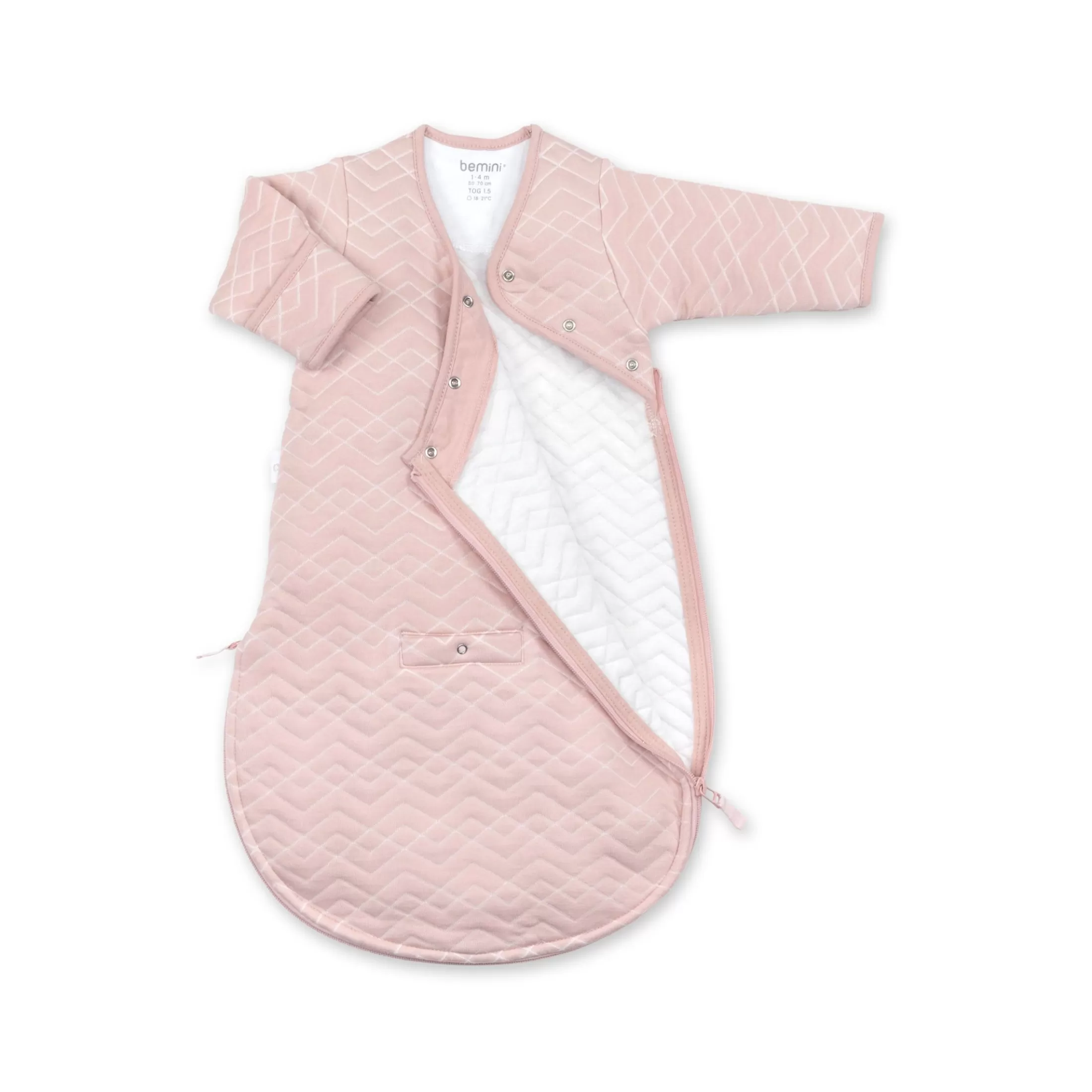 Sale BEMINI Magic Bag Quilted Jersey 1-4M Osaka Tog 1.5 Blush