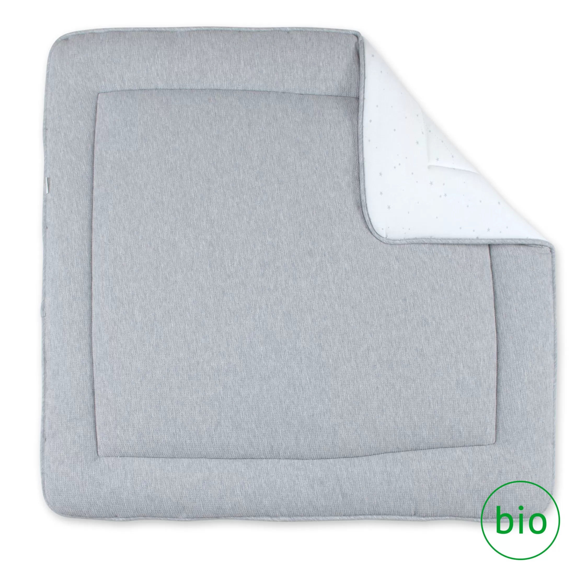 Best Sale BEMINI Playpen Mat Pady Waffle + Jersey Organic 100X100Cm Wafle Mix Grey