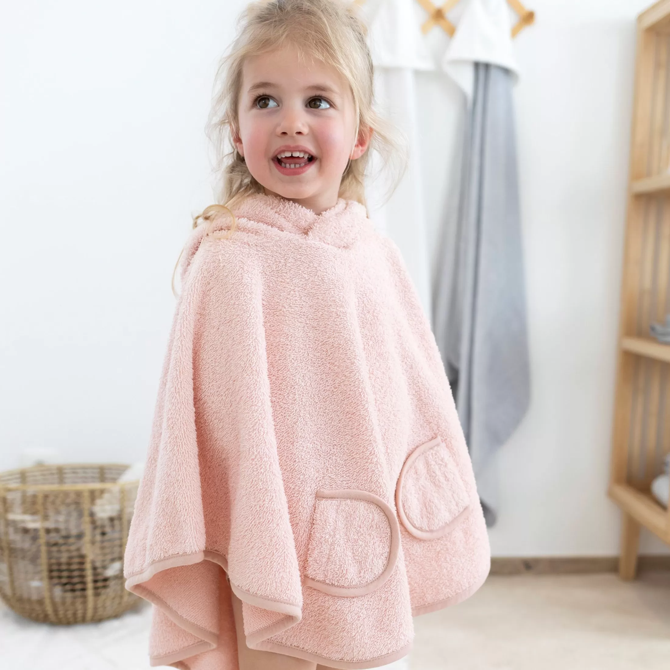 Best Sale BEMINI Poncho Terry 9-36M Blush