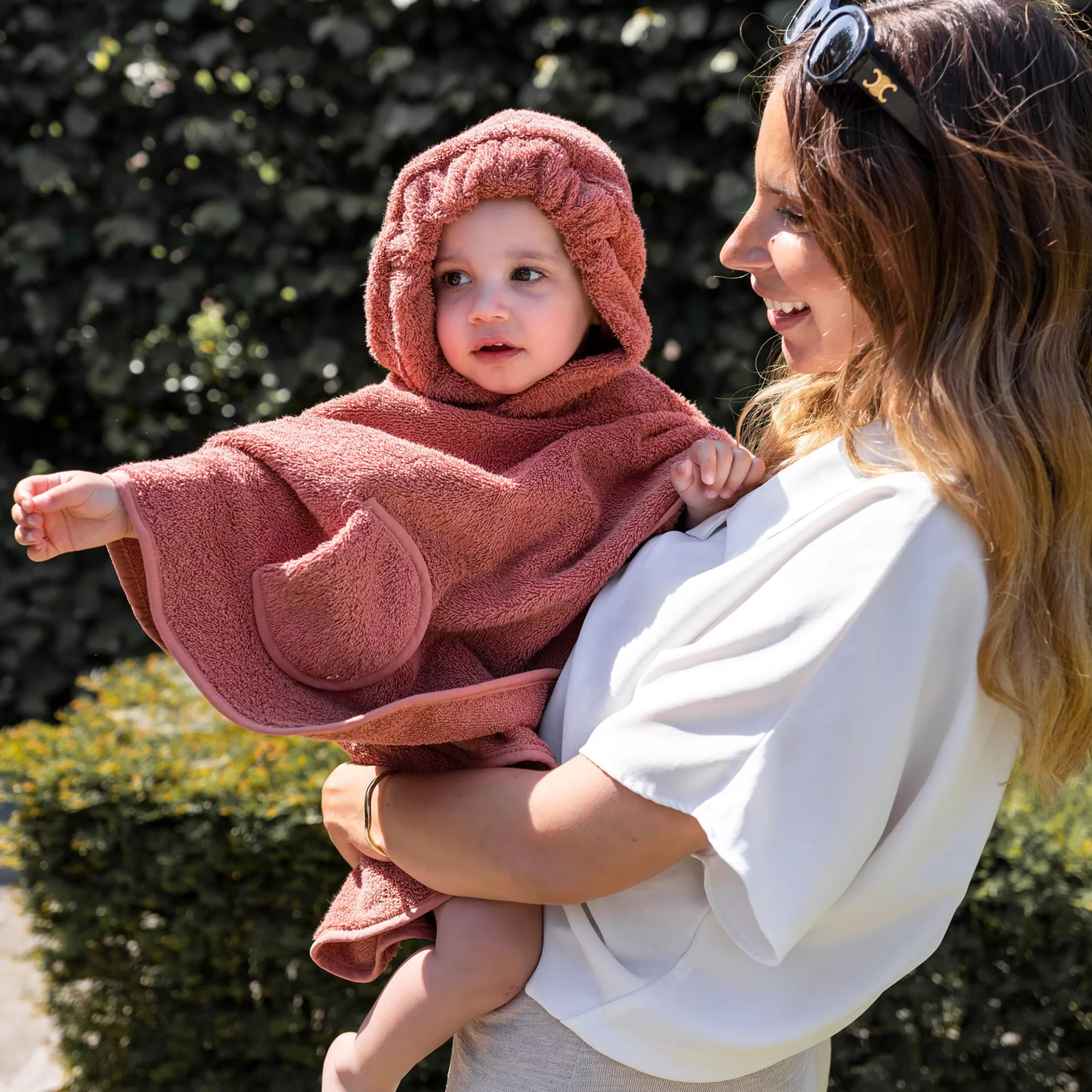 Best Sale BEMINI Poncho Terry 9-36M Redwood