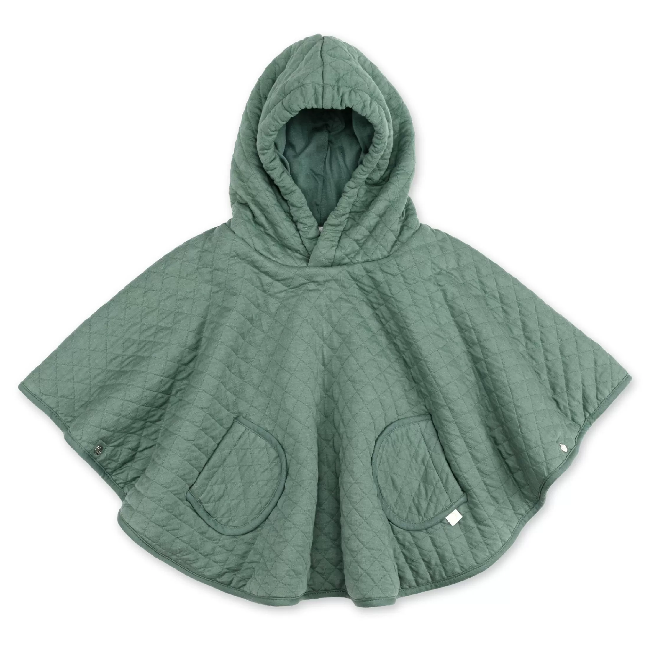 Hot BEMINI Travel Poncho Pady Quilted + Jersey 9-36M Quilt Green